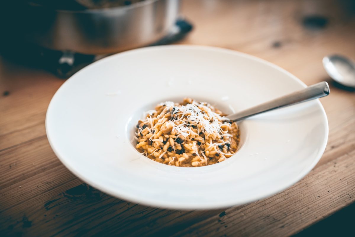 risoto de gorgonzola com filé mignon