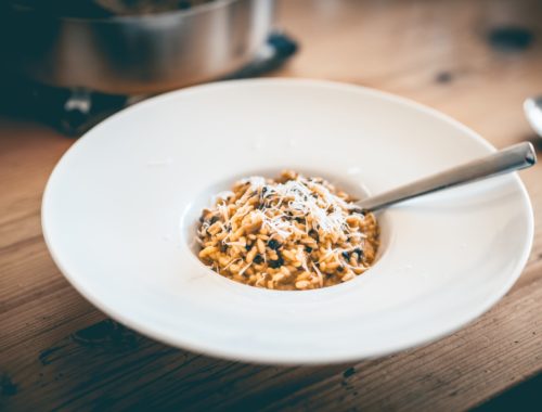 risoto de gorgonzola com filé mignon